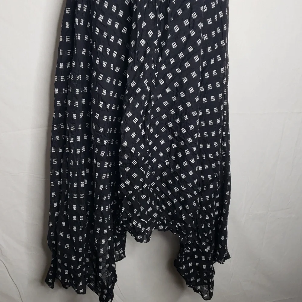 Joie Matalina Asymmetrical Silk Midi Dress Size S Fairy Grunge Black - Picture 7 of 14